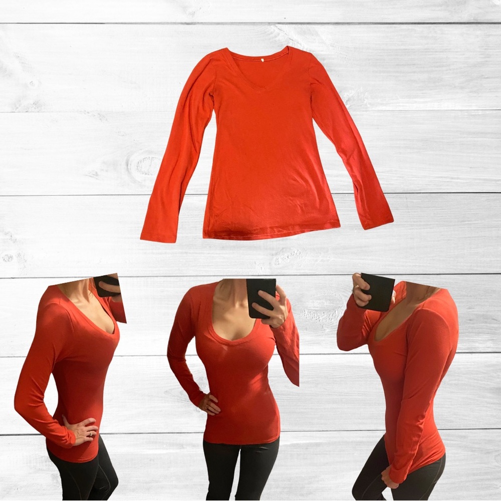 Burnt orange long sleeve T by Cool story